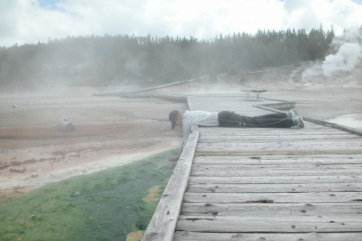 Norris Geysir Basin i Yellowstone Park demonstrerer tydelig at undergrunnen i denne delen av USA er "levende". Foto: Halfdan Carstens