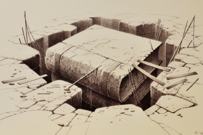 Kalksteinen i Solnhofen er også kjent fordi den ble benyttet i litografisk kunst. Foto: Halfdan Carstens